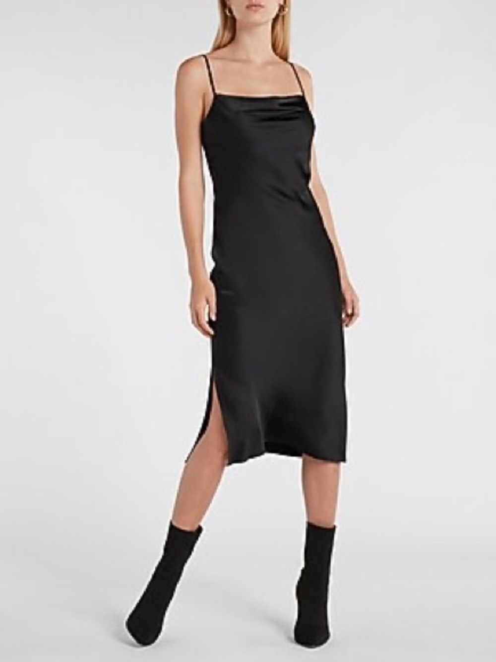 Express Satin Slip Midi Dress